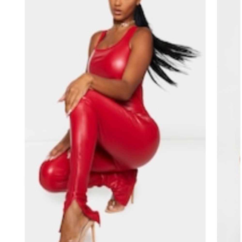 Sexy red jumpsuit